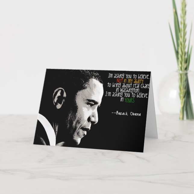 Obama Greeting Card (Front)