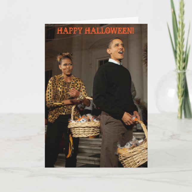 Obama Happy Halloween - Greeting Card (Front)
