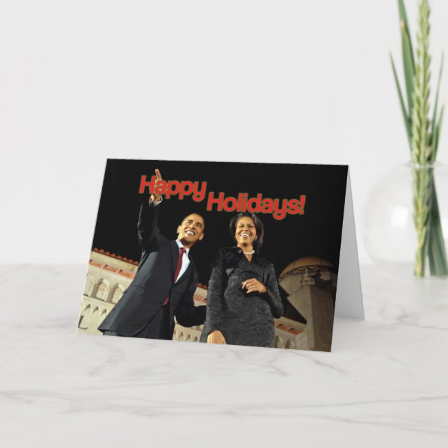 Obama Happy Holidays Holiday Card (Front)