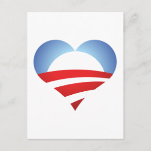 Obama Heart Postcard