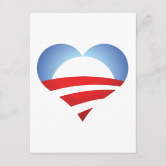 Obama Heart Postcard