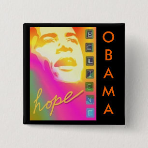 Obama hope believe Button