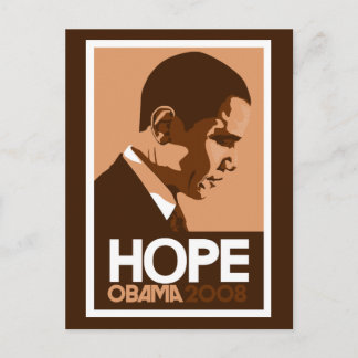 Obama - Hope Dark Brown Postcard