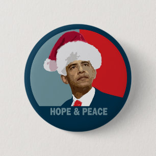 Obama Hope & Peace 6 Cm Round Badge