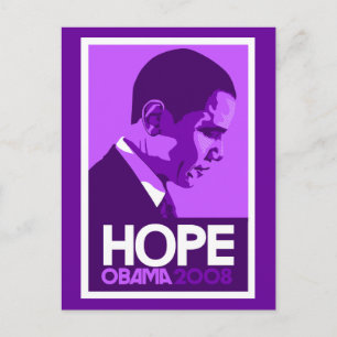 Obama Hope Purple Postcard
