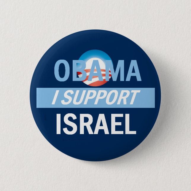 Obama I Support Israel Button (Front)