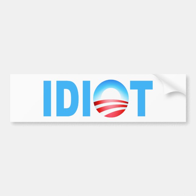 OBAMA IDIOT BUMPER STICKER (Front)