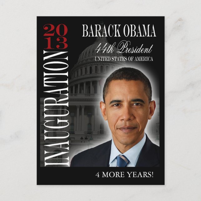 Obama Inauguration 2013 Commemorative Post Cards (Front)