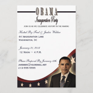 Obama Inauguration 2013 Party Invitation