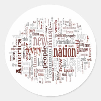 Obama Inauguration Address Classic Round Sticker