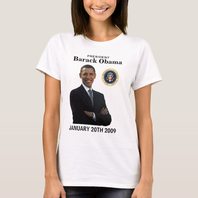 Obama Inauguration Ladies Long-sleeve Tee (Front)