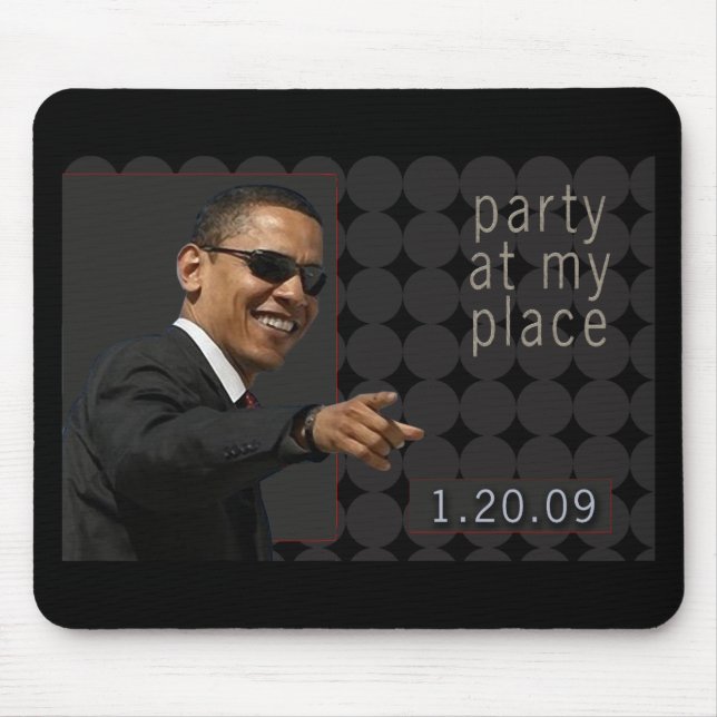 Obama Inauguration Party Invite Mouse Pad (Front)