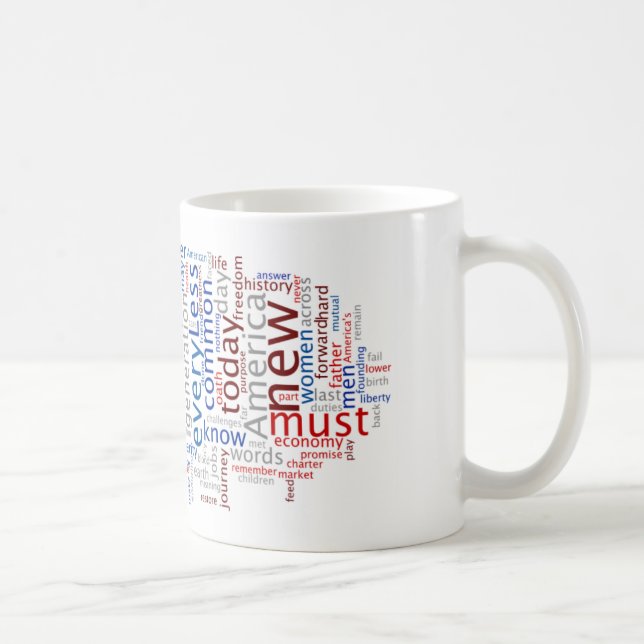 Obama Inauguration Speech Tagcloud Mug (Right)
