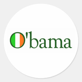 Obama Irish Classic Round Sticker