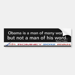 Obama is not a man of his word Sticker