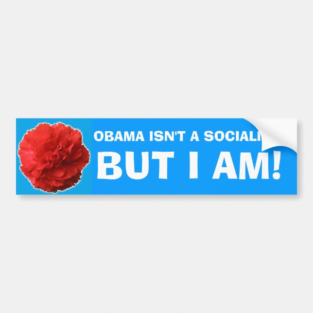 "Obama Isn't a Socialist, But I Am!" Bumper Sticke Bumper Sticker (Front)