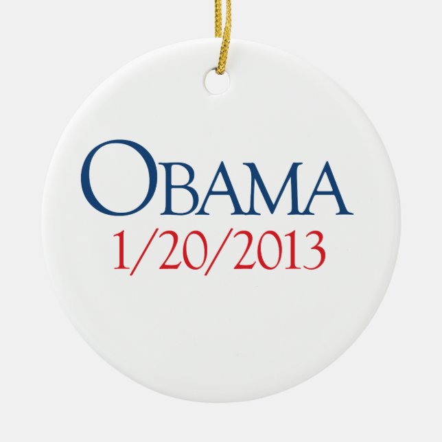 OBAMA JANUARY 20 -.png Ceramic Tree Decoration (Front)