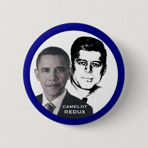 Obama & JFK 6 Cm Round Badge