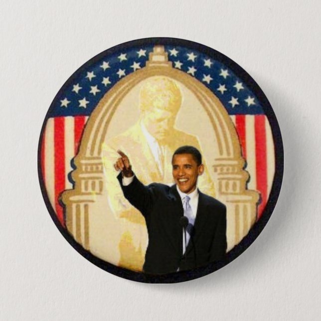 OBama/JFK Retro Style Button (Front)