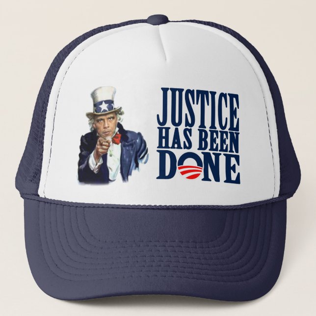 Obama Justice has been done Bin Laden Dead Trucker Hat (Front)