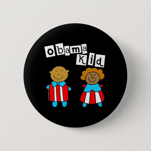 Obama Kid 6 Cm Round Badge (Front)