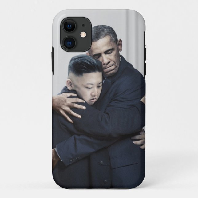 Obama Kim Jong Un North Korea Love Case-Mate iPhone Case (Back)