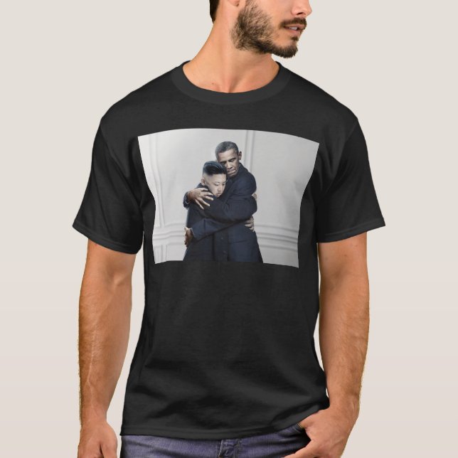 Obama Kim Jong Un North Korea Love T-Shirt (Front)
