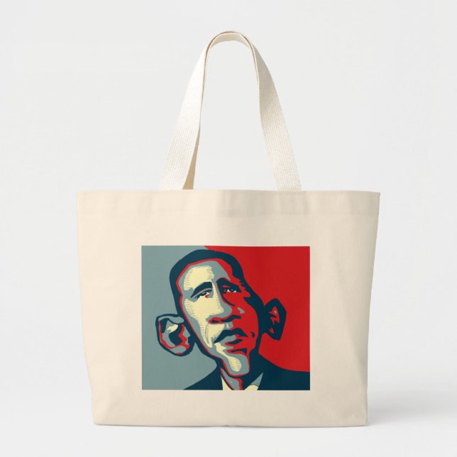 Obama Large Tote Bag (Front)