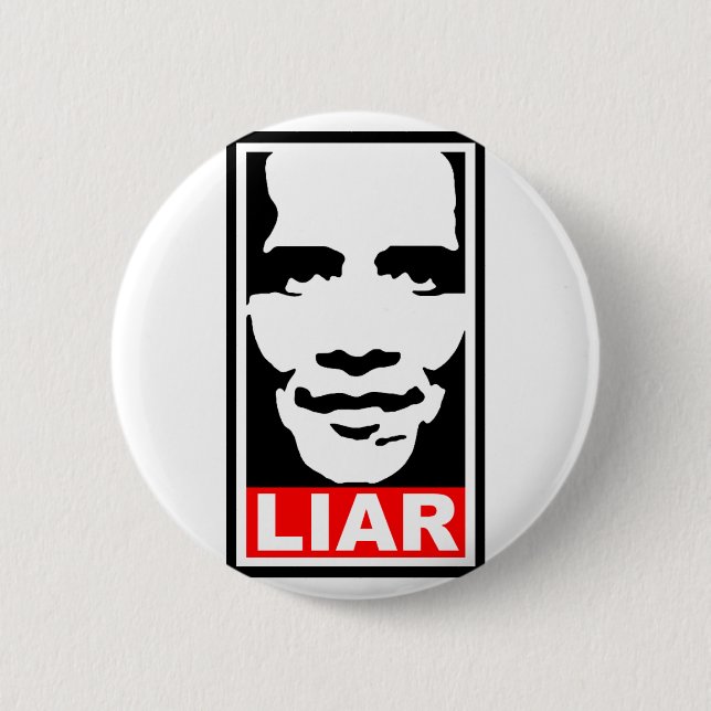 Obama: Liar 6 Cm Round Badge (Front)