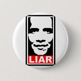 Obama: Liar 6 Cm Round Badge