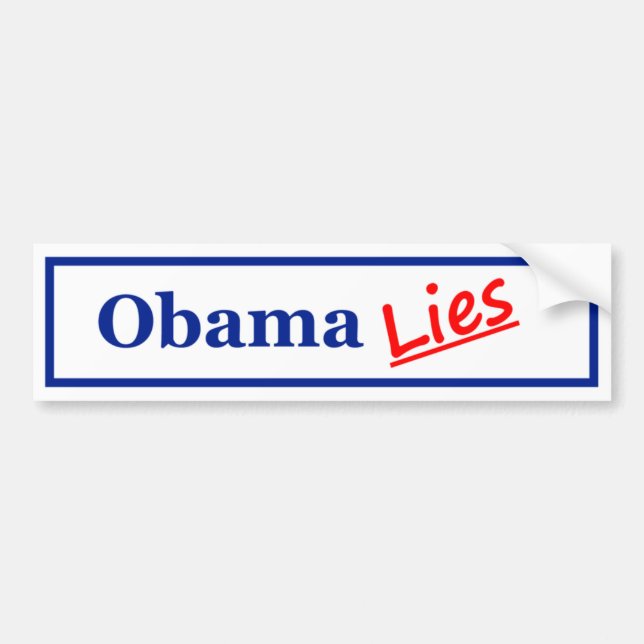 Obama Lies 3 Bumper Sticker (Front)