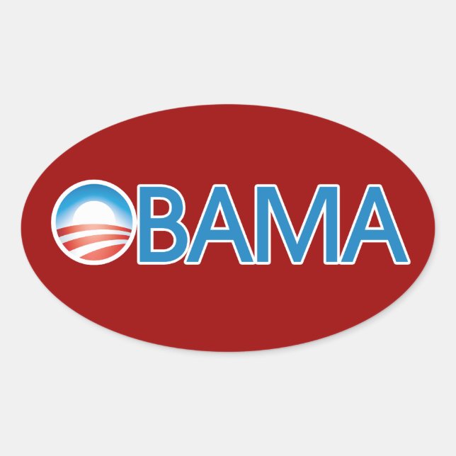Obama Logo Oval Sticker (Front)