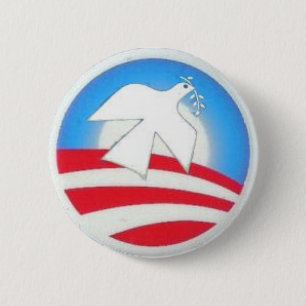 Obama Logo Peace Dove Button