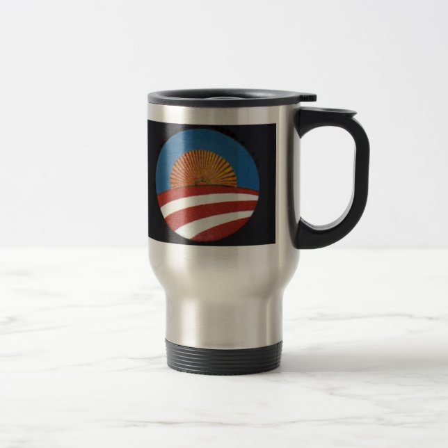 Obama Logo Sun Rise Travel Mug (Right)