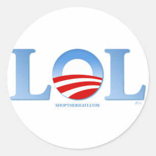 Obama LOL Classic Round Sticker