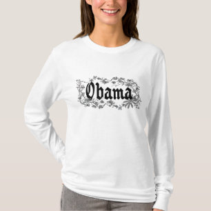 Obama Long Sleeve Womens Gothic Floral Shirt