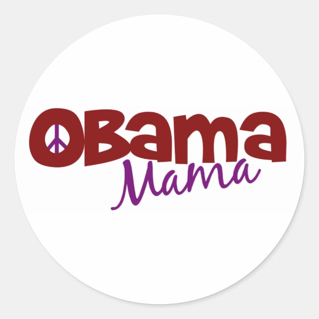 Obama Mama Classic Round Sticker (Front)
