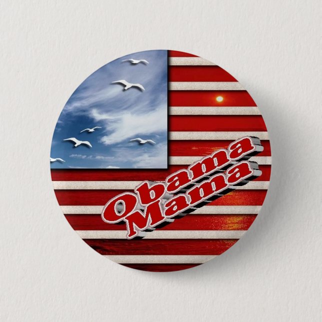 Obama Mama Cute Button (Front)