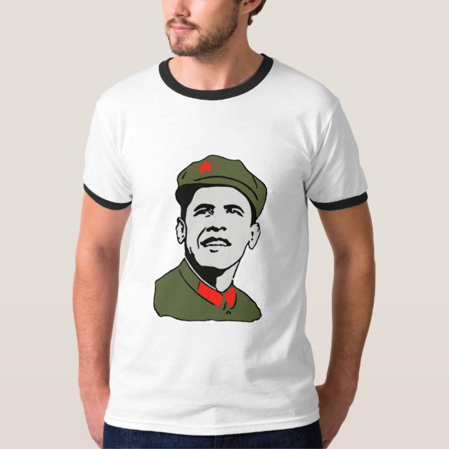 Obama Mao Ringer T-Shirt (Front)