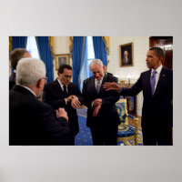 Obama Meets Netanyahu & Mubarak In White House