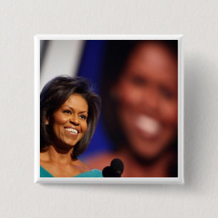 Obama-Michelle 15 Cm Square Badge