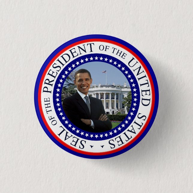 Obama Mini Button - Red White and Blue (Front)