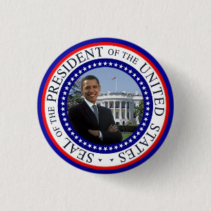 Obama Mini Button - Red White and Blue