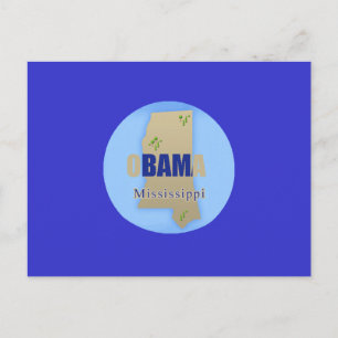 Obama Mississippi Postcard