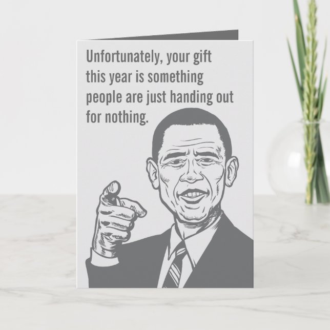 Obama Nobel Prize Card (Front)