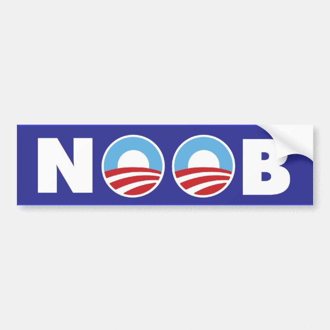 Obama Noob Bumper Sticker (Front)