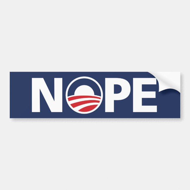 Obama, "NOPE" Bumper Sticker (Front)