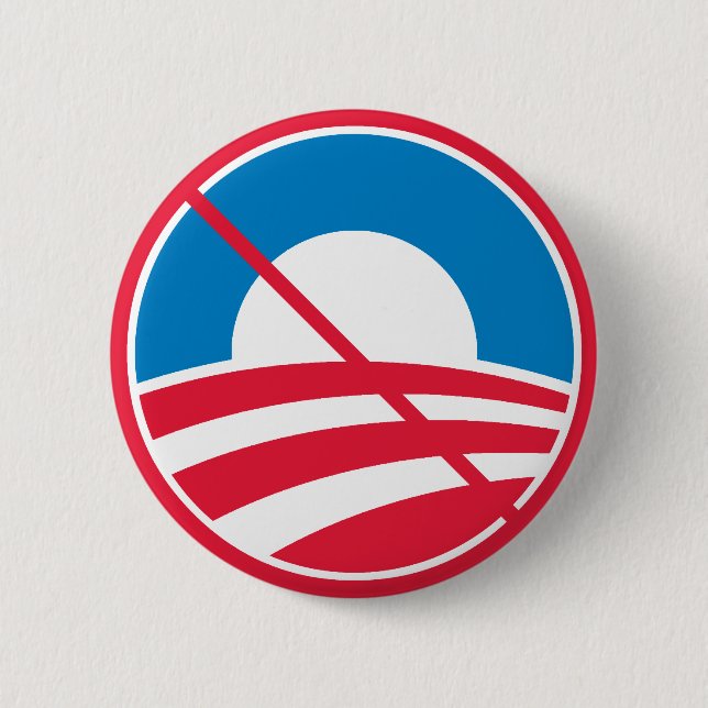 Obama NOT 6 Cm Round Badge (Front)