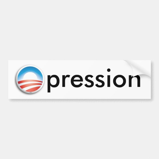 obama-o, pression bumper sticker (Front)