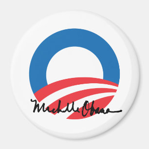 OBAMA O WITH MICHELLE OBAMA AUTOGRAPH -.png Magnet